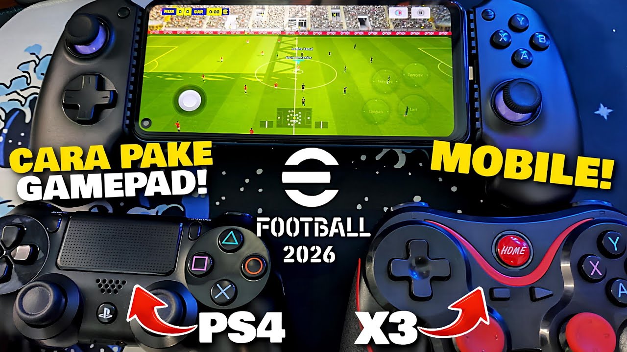 Cara Pake Gamepad & Penjelasan Fungsi Tombol di eFootball Mobile