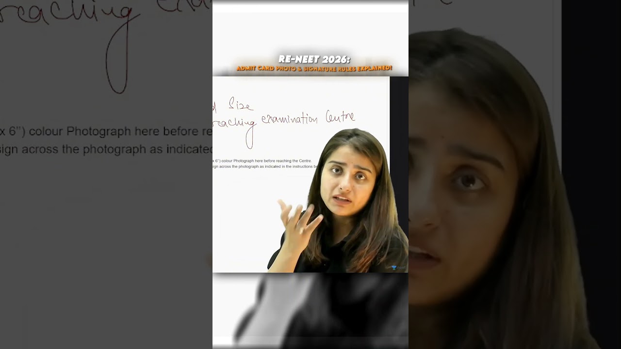 RE-NEET 2026 Admit Card Photo Rules! 📸 Avoid Big Mistakes! #seeppahuja #unacademyneet #reneet #neet