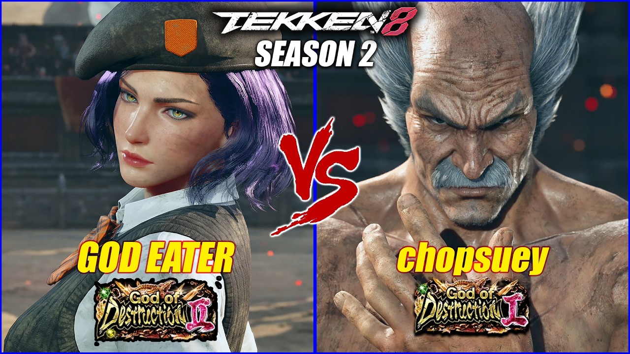TEKKEN 8 • Nina (GOD EATER) vs Heihachi (chopsuey) • Gameplay [ SEASON 2 ] Online Rank Match