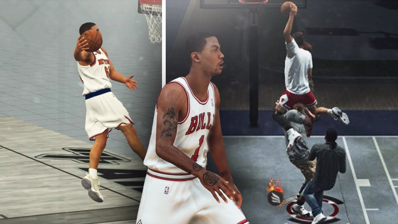 MVP Derrick Rose Contact Dunks!🌹 Best Playmaking Slasher build on nba 2k19!