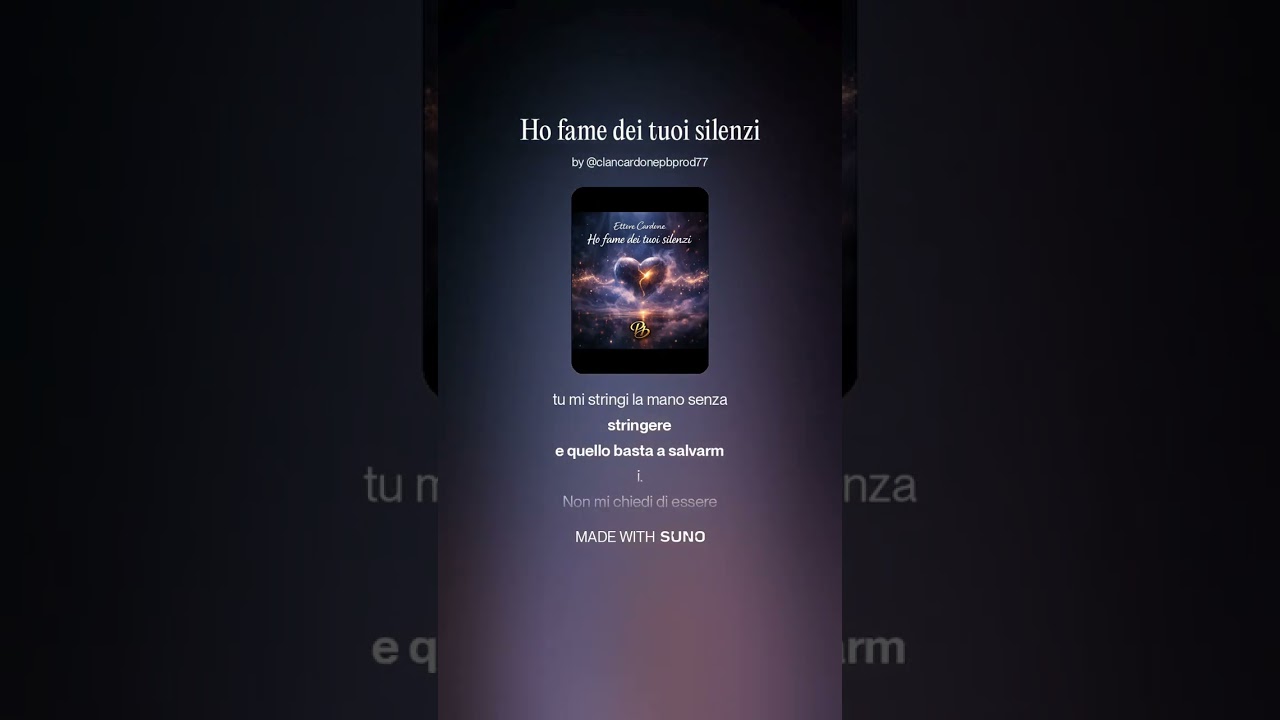 Ho fame dei tuoi silenzi 