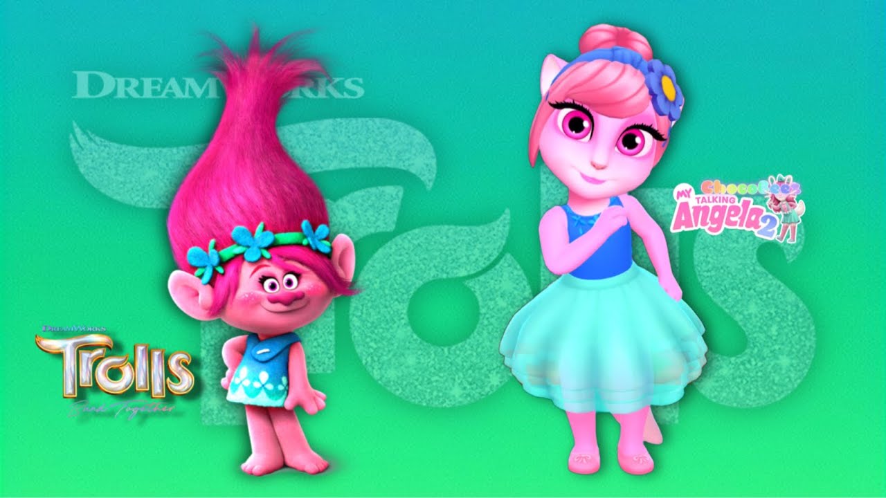 POPPY TROLLS 3 Makeover My Talking Angela 2 0.140 #poppytrolls #poppyedit #poppymakeover