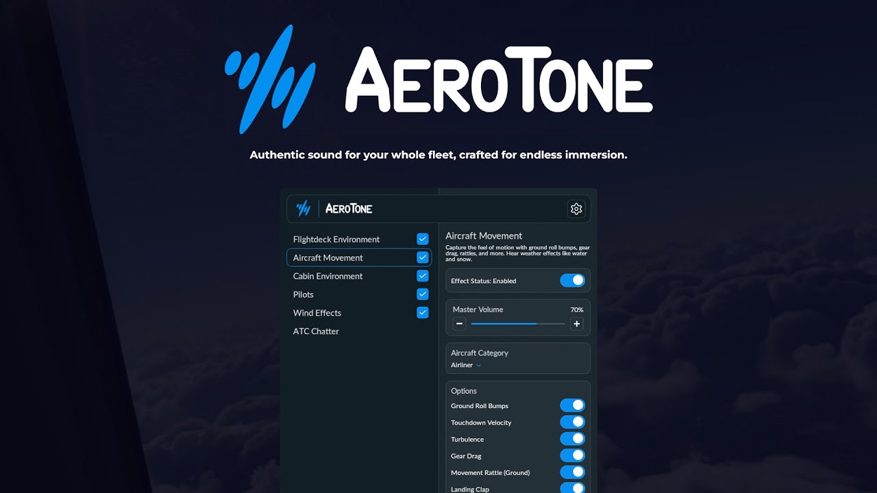 AeroTone Reveal Trailer (Previously Aircraft Sound Enhancer) - Realistic SoundFX for MSFS 20/24