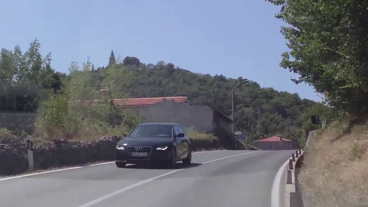 Road between Rabac and Labin (Croatia)