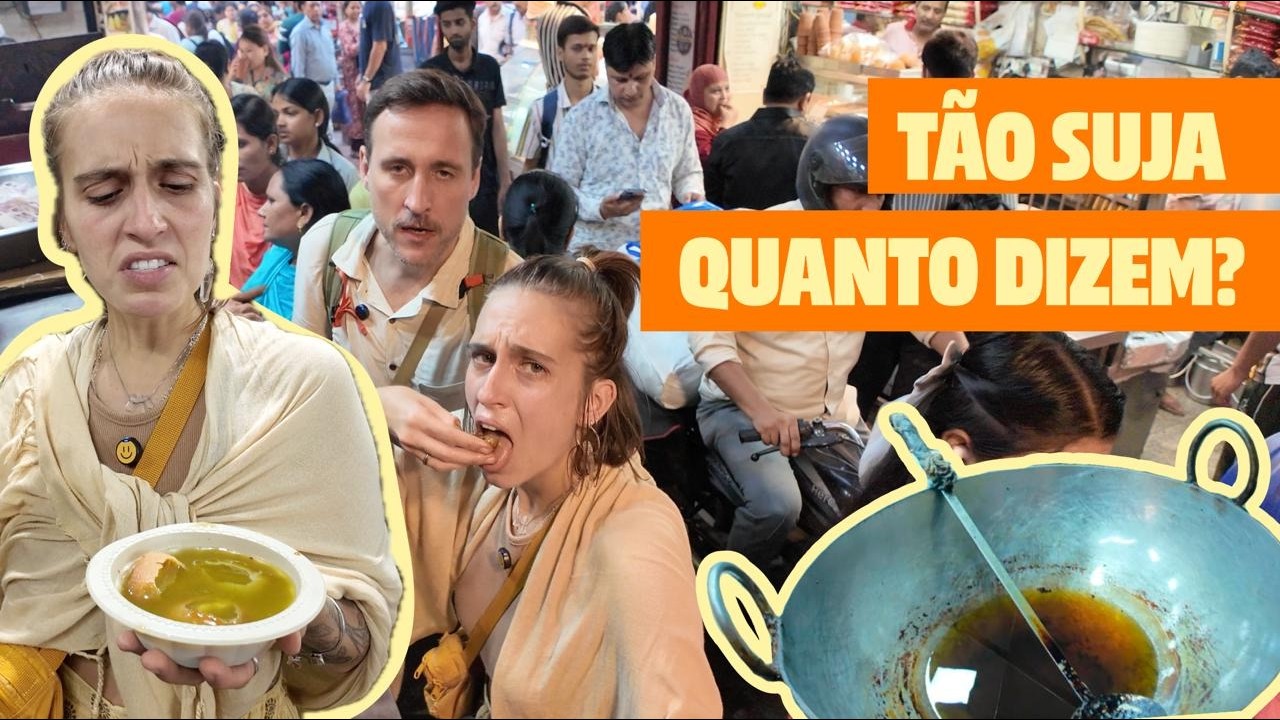 PROVANDO COMIDA DE RUA NA ÍNDIA - DEU RUIM? É SUJA MESMO?