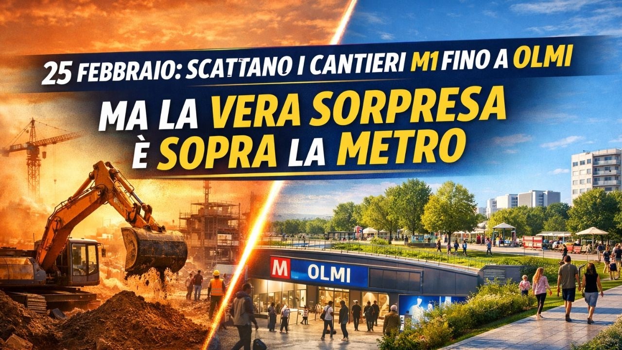 25 febbraio: scattano i lavori M1 fino a Olmi. Ma la vera sorpresa &egrave; sopra la metro