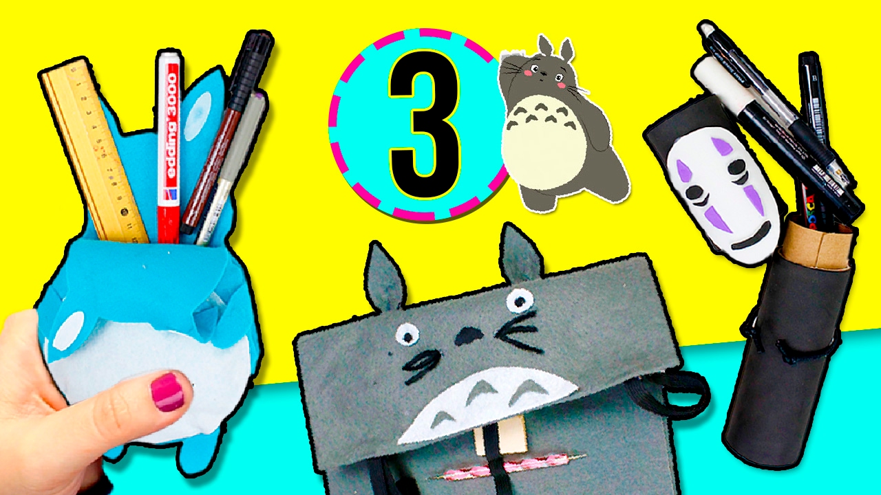 DIY 3 PENCIL CASES ✏️ Super easy tutorial NO SEWING 