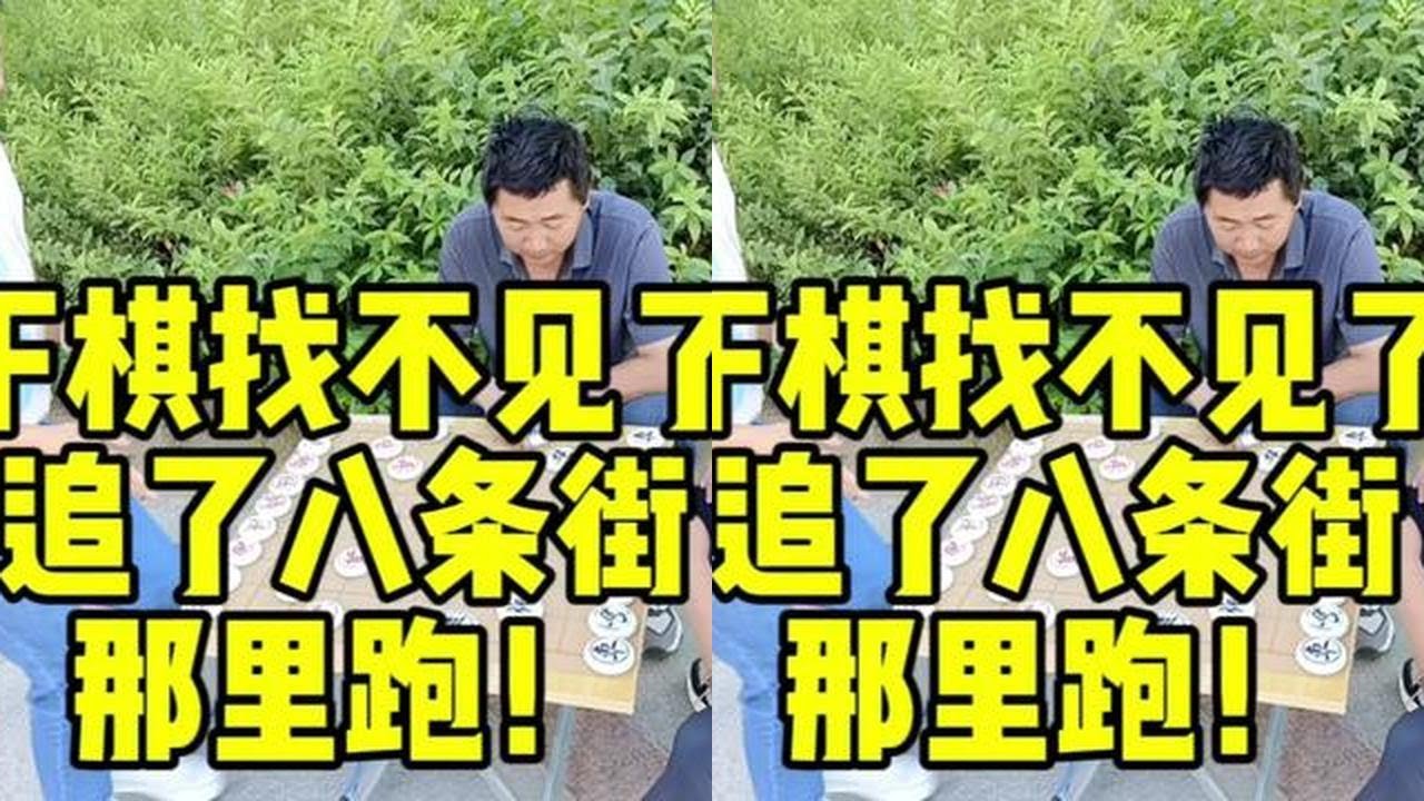 下棋找不见了，害的追了八条街，风风火火那里跑！