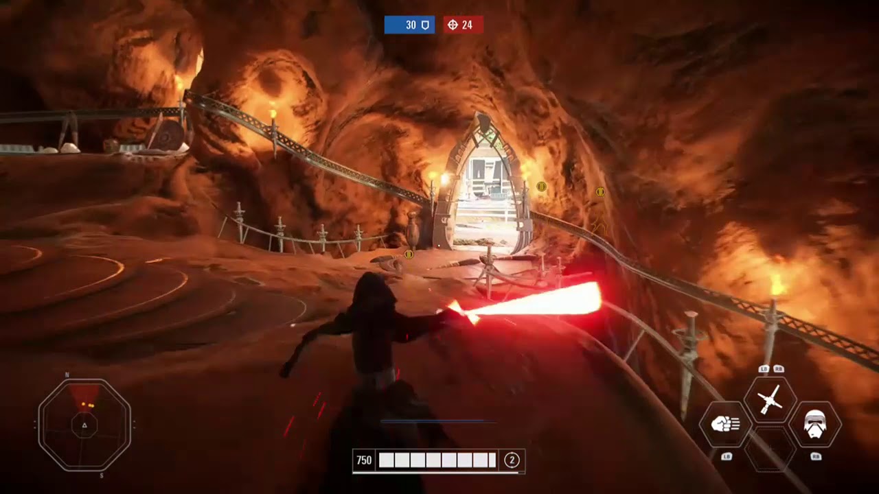 Star Wars Battlefront 2 - Heroes vs Villains - Kylo Ren Gameplay (No Commentary)