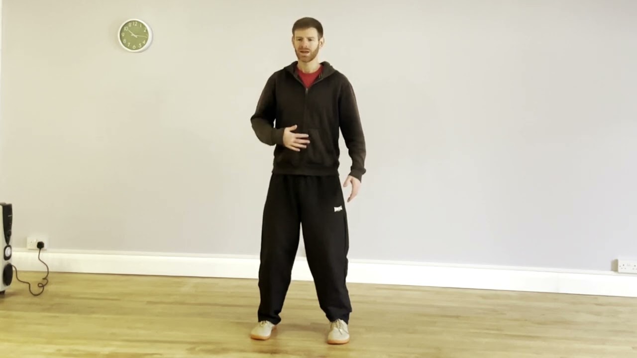 Basic Tai Chi and Chi Gong Standing posture (Zhan Zhuang), Release tension and find alignment.