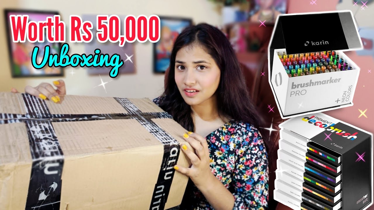 Unboxing Rs 50,000 Art Materials from POLAND 🇵🇱 Karin Marker Unboxing