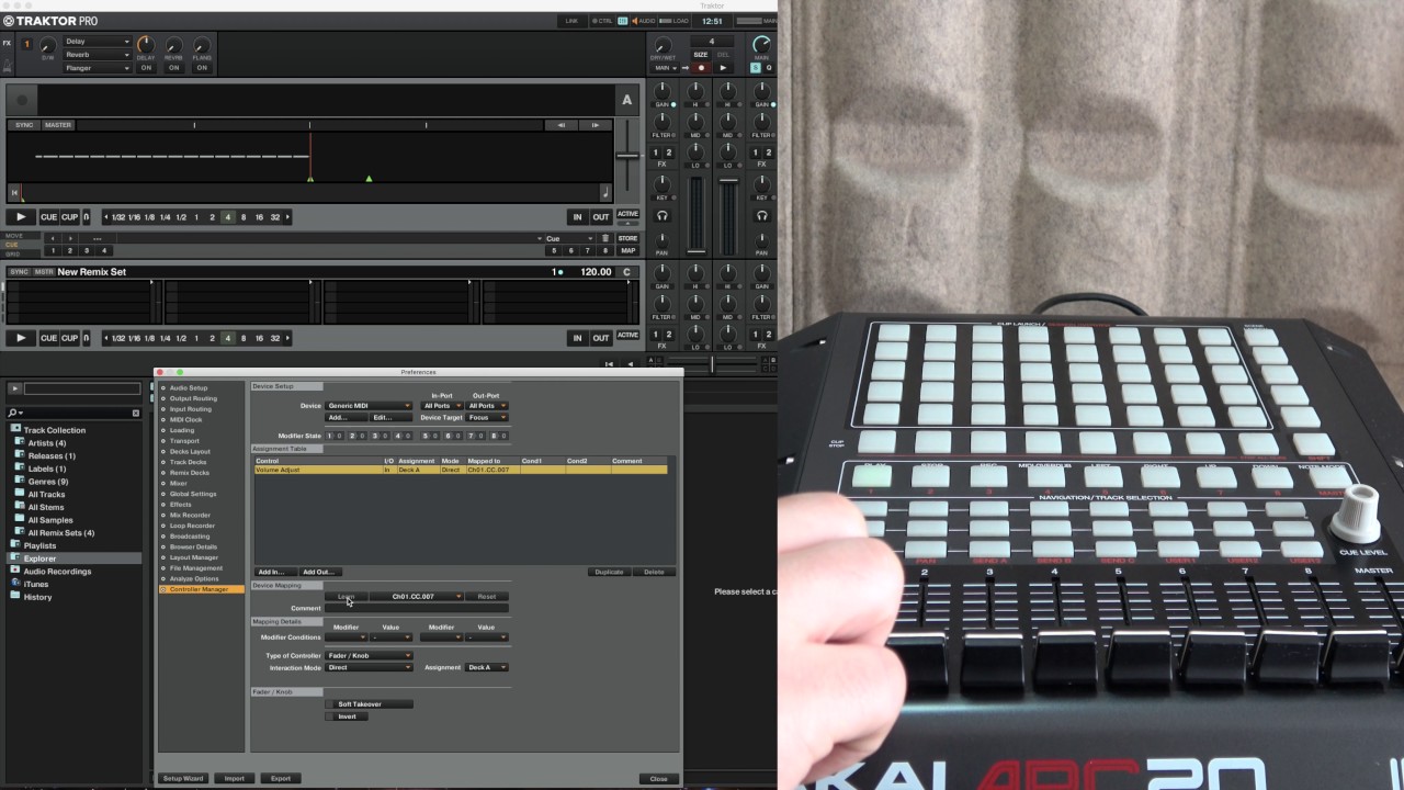 Traktor - Mapeo y configuraciones midi básicos