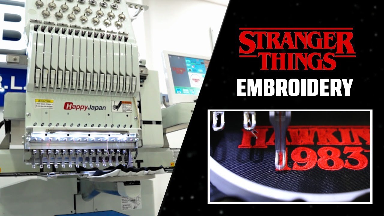 Stranger Things Embroidery on HappyJapan HCU2 | Caralbo Embroidery Machines