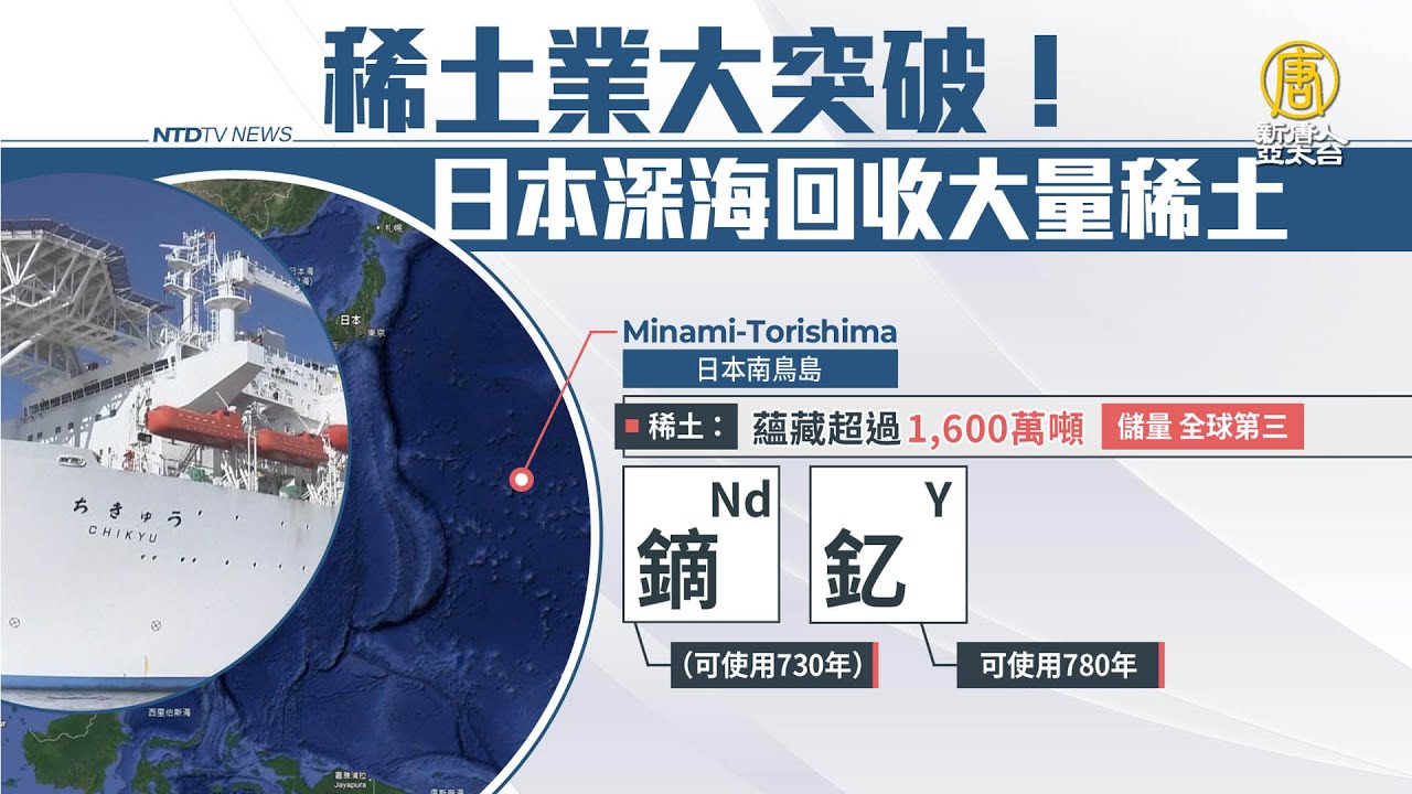 稀土業大突破！日本6000公尺深海回收大量稀土