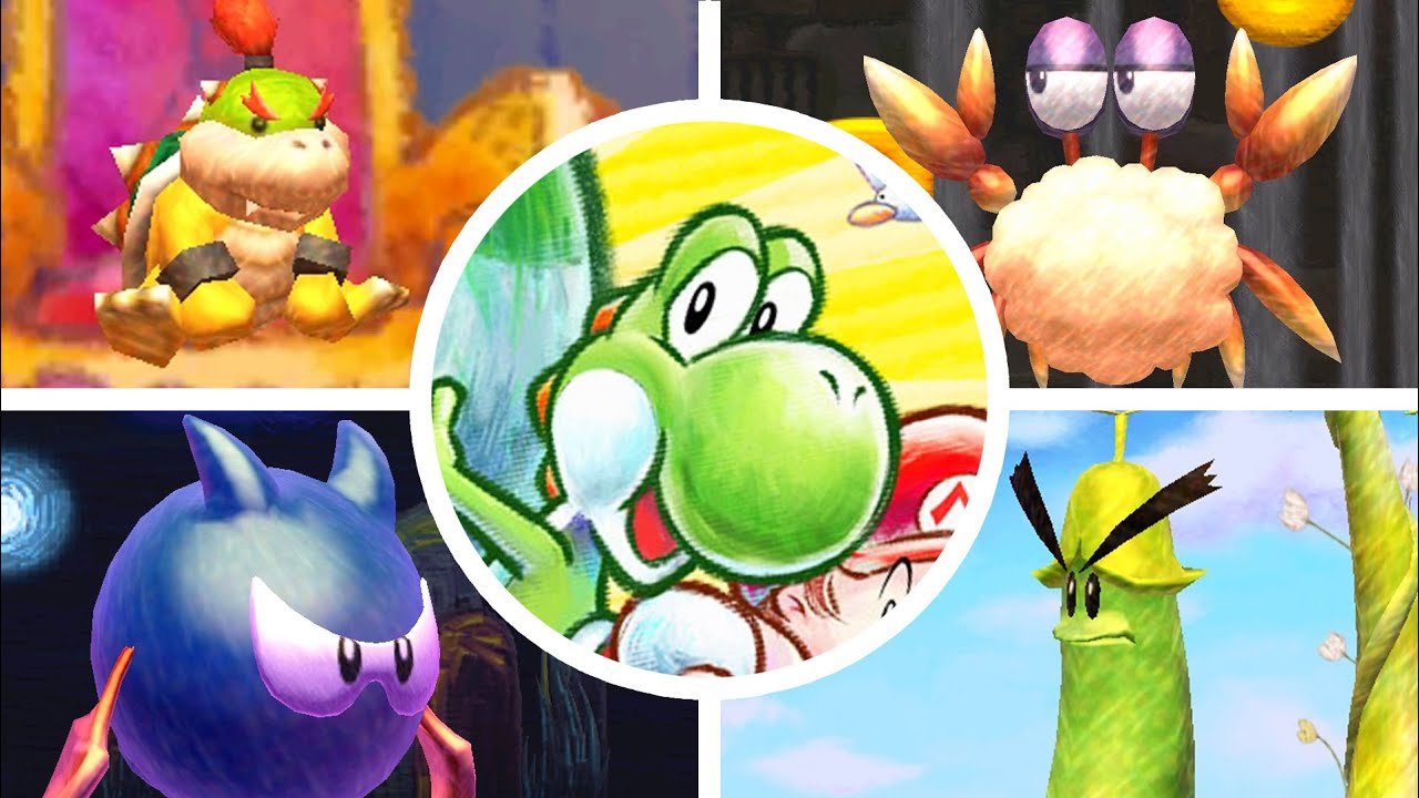 Yoshi's New Island [3DS] - All Bosses + Ending [No Damage]