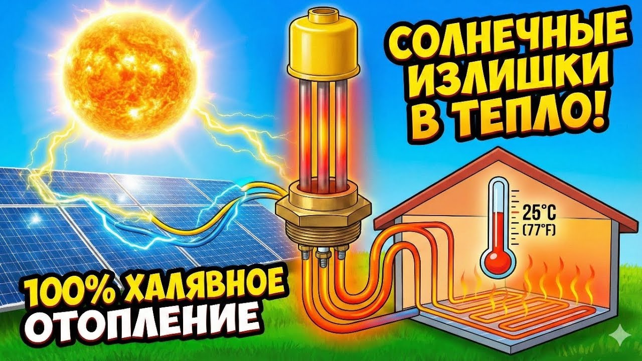 БЕСПЛАТНОЕ ОТОПЛЕНИЕ: Как правильно сливать излишки солнца! Каскадное управление нагрузкой.