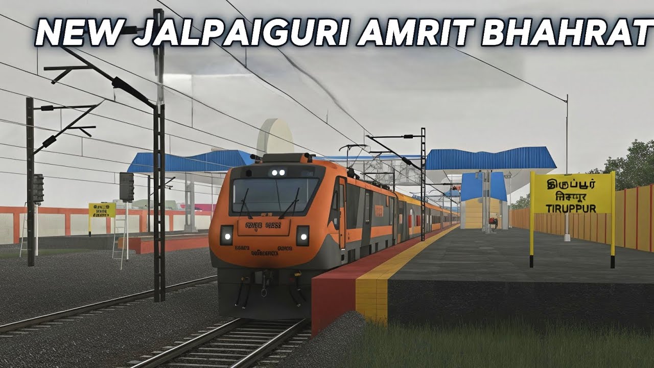 20604 New Jalpaiguri Amrit Bharat| Part-3 | Coimbatore Jn to Jolarpettai Jn| TGDR | MSTS 