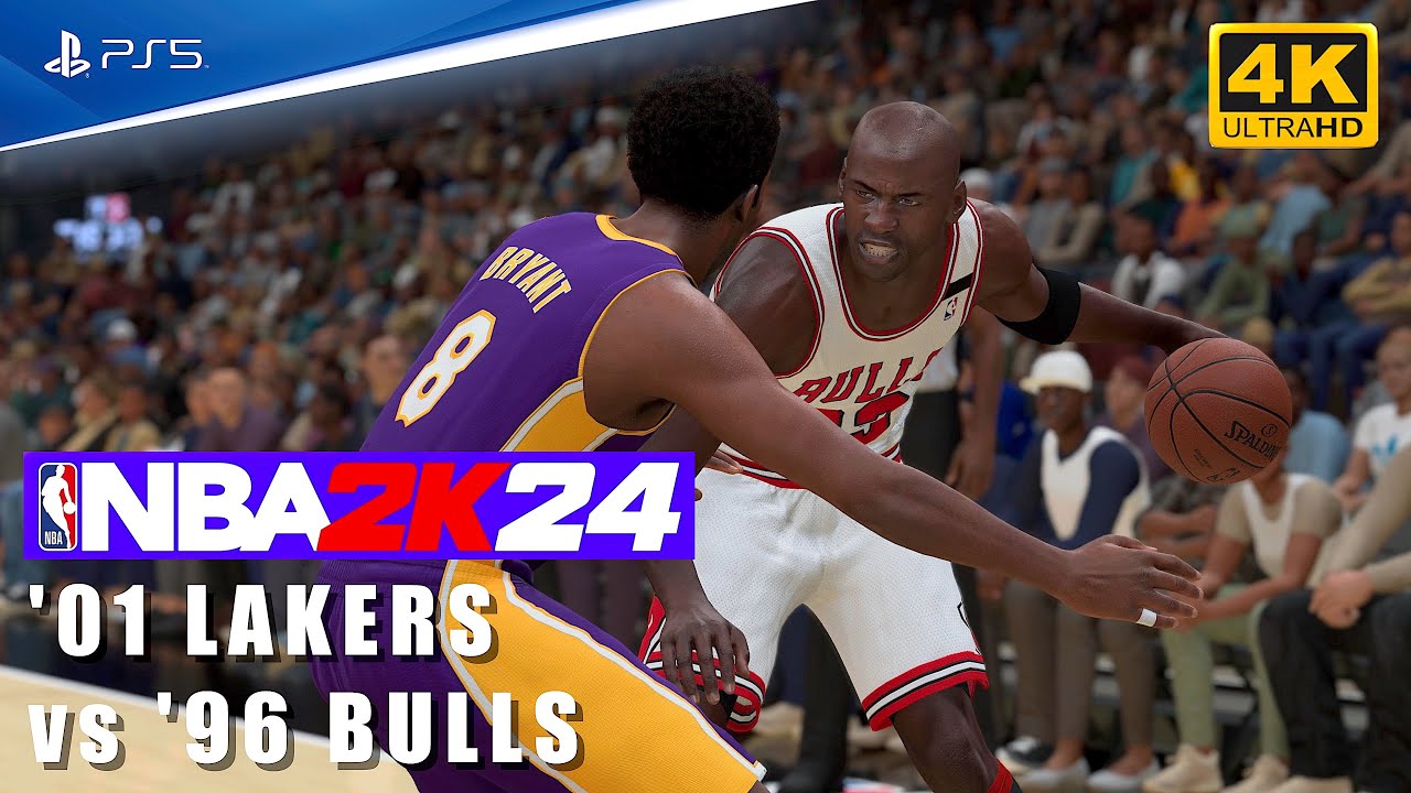 NBA 2K24 [PS5 4K] '01 LAKERS vs '96 BULLS - Kobe Bryant vs Michael Jordan - Next Gen Gameplay