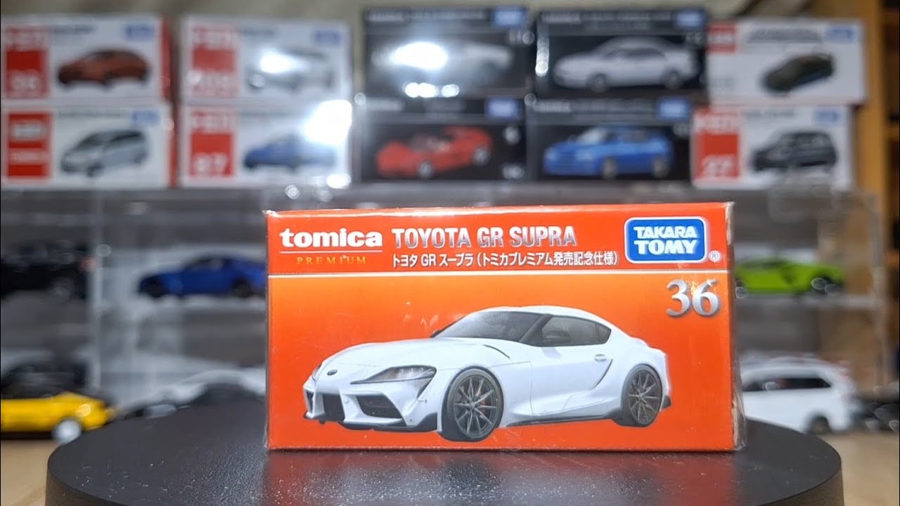 Unboxing of Tomica Premium Toyota GR Supra Pearl White