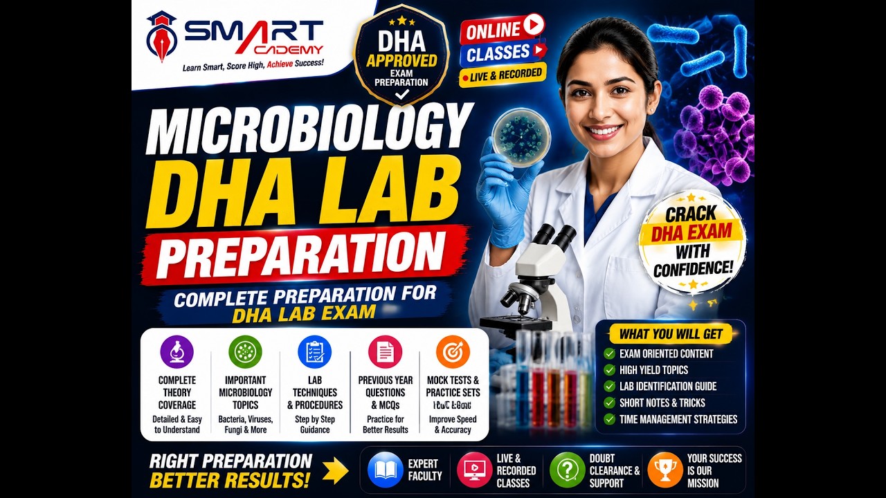 Microbiology DHA Lab Preparation | Smart Academy | DHA Lab Exam Preparation