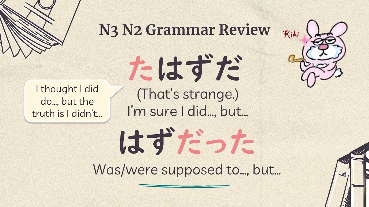 N3 N2 Grammar たはずだ　はずだった　はずじゃなかった