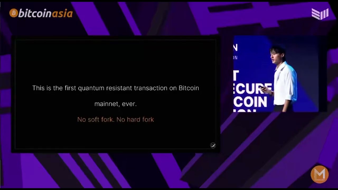 The first post-quantum resistant Bitcoin transaction was mined today.
