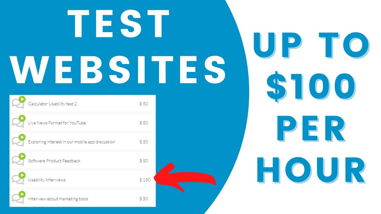 $100 an Hour Testing Websites (5 Websites to Get Paid to Test Websites & Apps)
