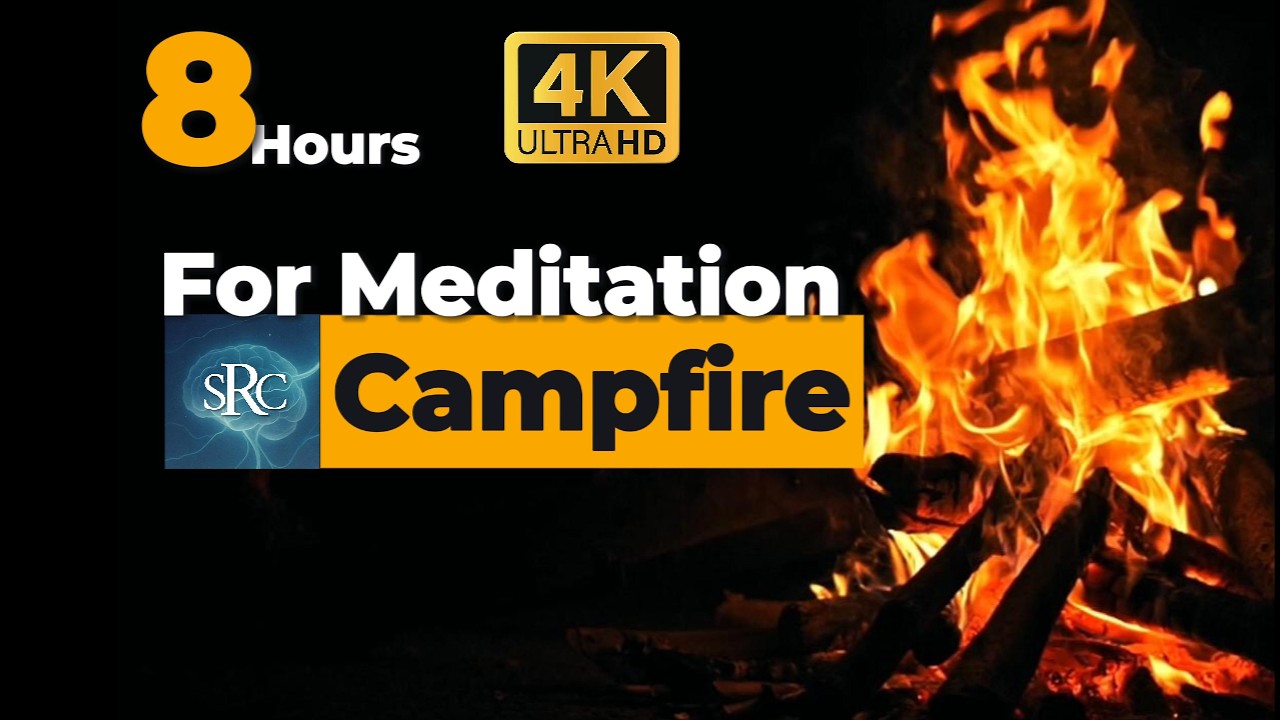 8 Hours Crackling Fire Sounds | Fireplace Ambience 4K