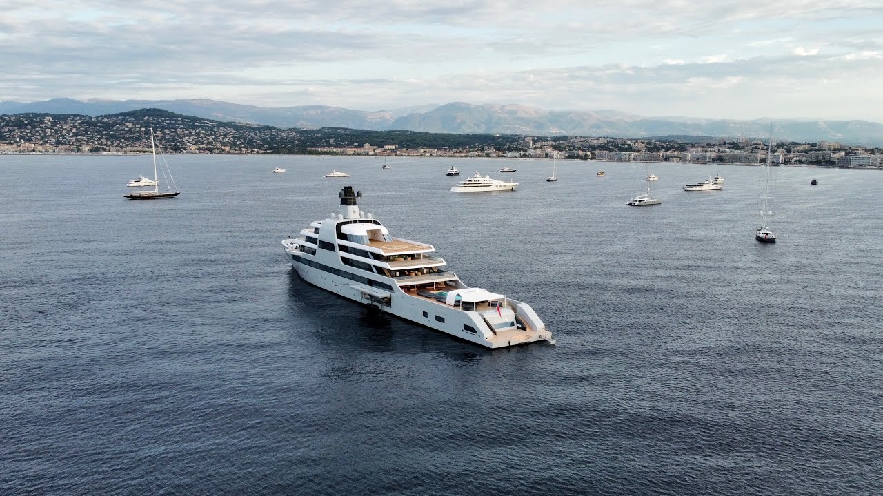 Superyachts in the Mediterranean Sea