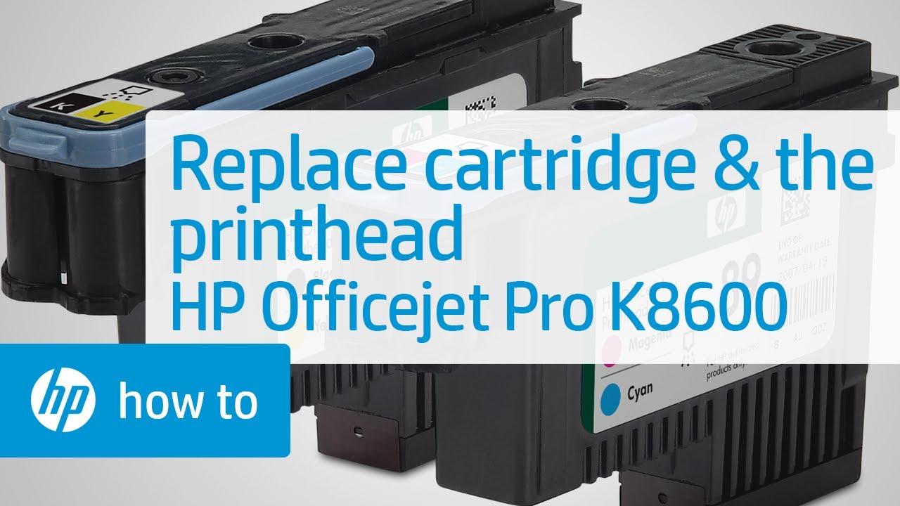 Replace the ink cartridges and the printhead | HP Officejet Pro K8600 Printer | HP Support
