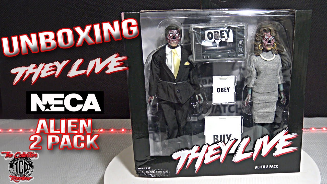 Unboxing They Live – 8″ Clothed Action Figures – Alien 2 Pack Neca Action Figures
