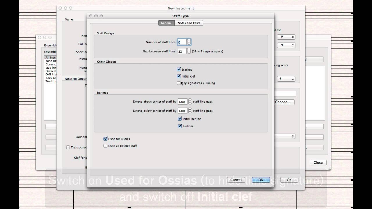 Create a centered group name in Sibelius