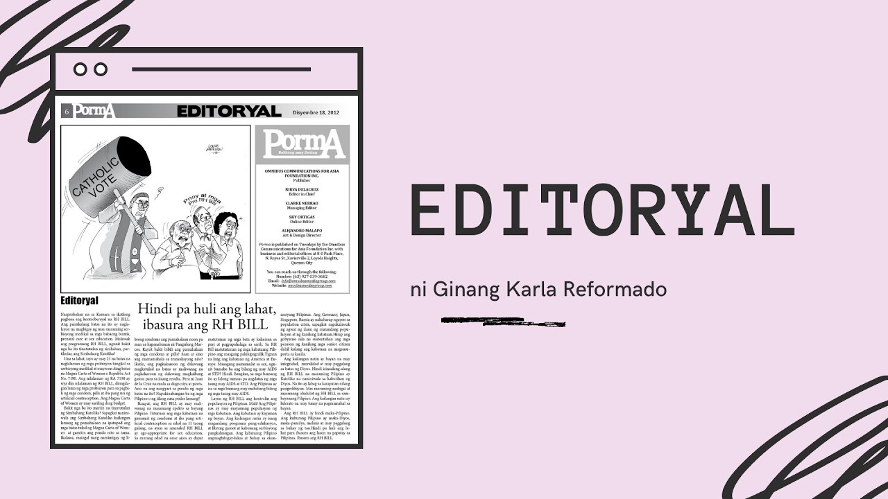 Editoryal o Pangulong-Tudling
