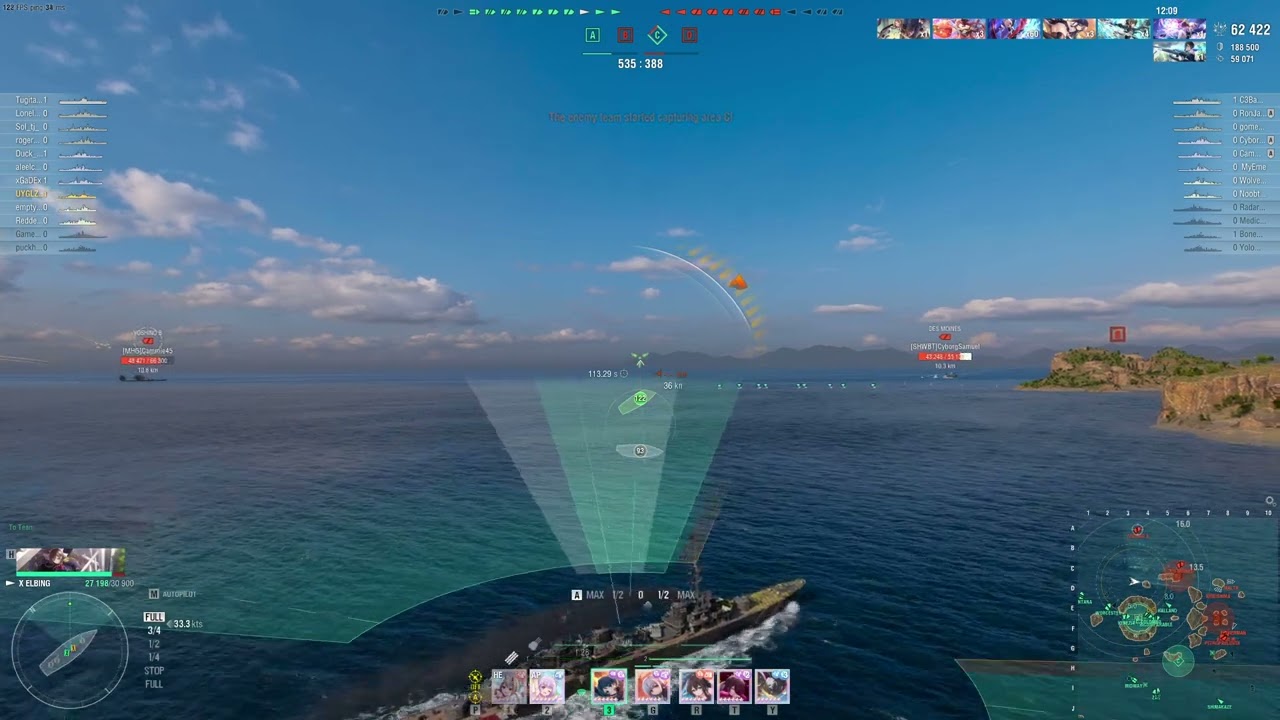 World of Warships: Full Round of T10 KMS Elbing (UYGLZ-Music: Well, What a Fun Round, I Guess)