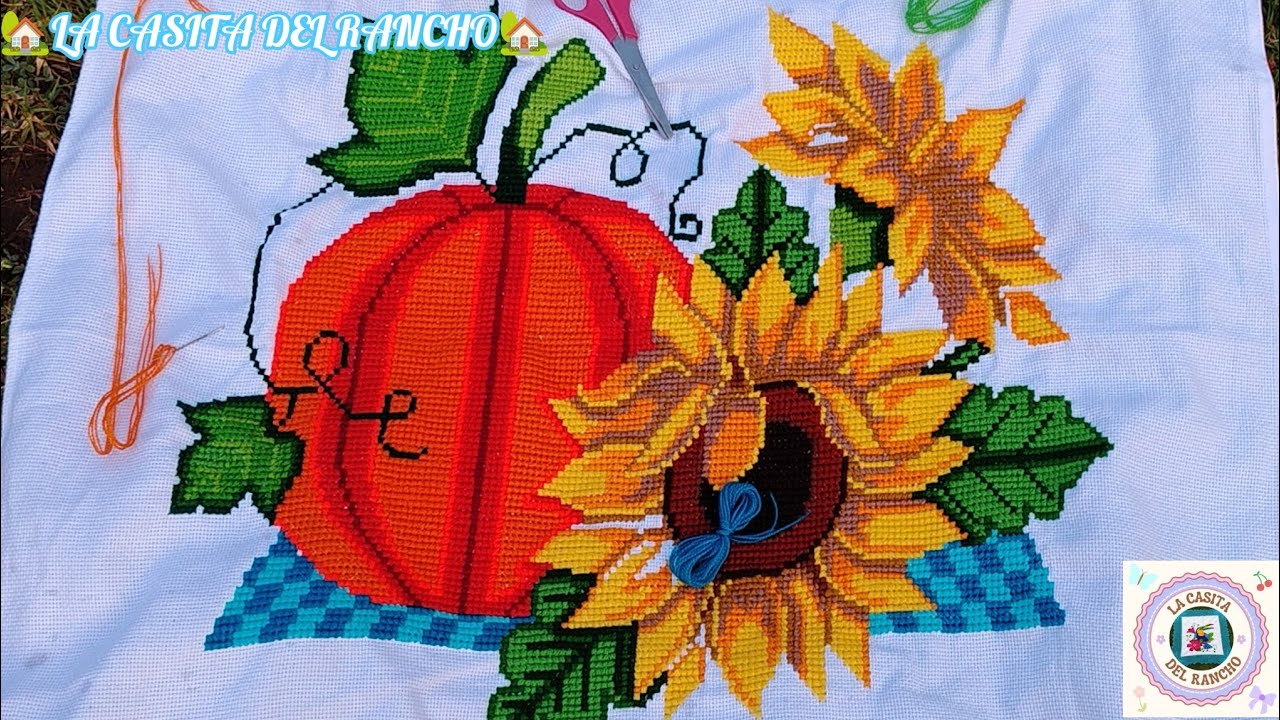 🏡🎃🌻SERVILLETAS DE CALABAZA Y GIRASOL CASI TERMINADA QUÉ ESTARÁ EN VENTA 🌻🎃🏡
