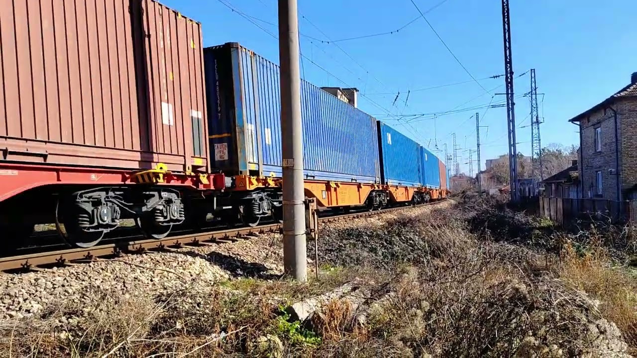 Товарен влак на ПИМК РАЙЛ в град Каспичан от Шумен на празника Трифон Зарезан 14.2.2026 г. 