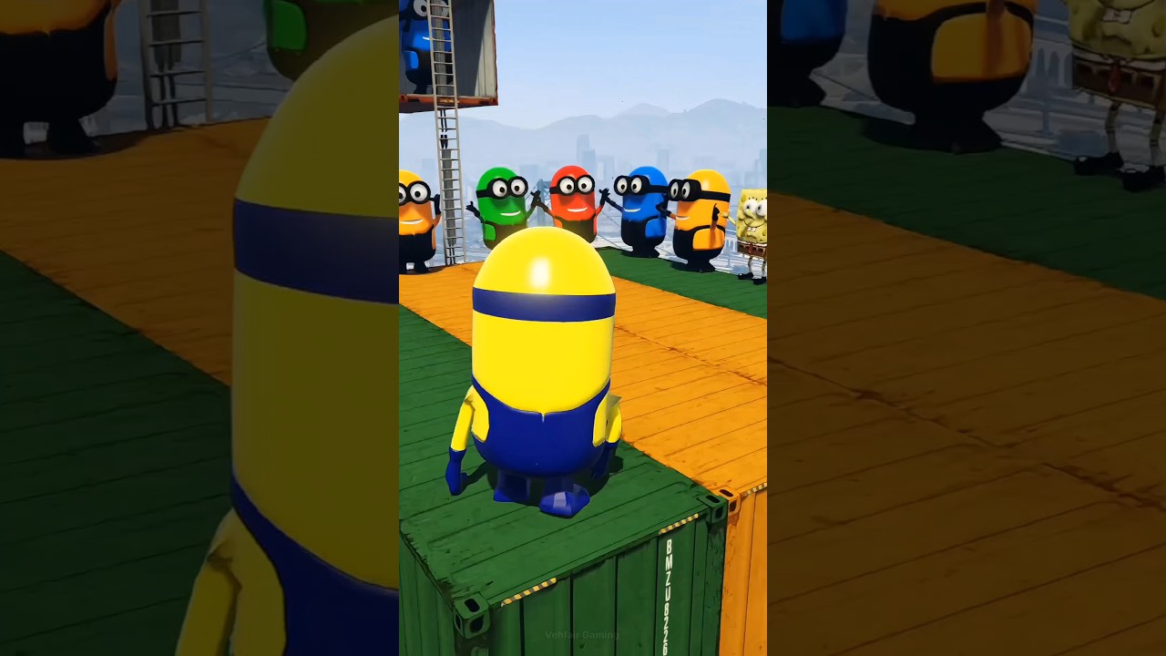 GTA 5 Epic Minions - Ragdoll Jump/Fails Ep 666 #shorts​