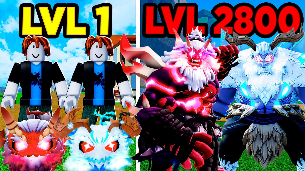 YETI FIEND VS YETI UPANDO DO LEVEL 1 AO 2800 NO BLOX FRUITS