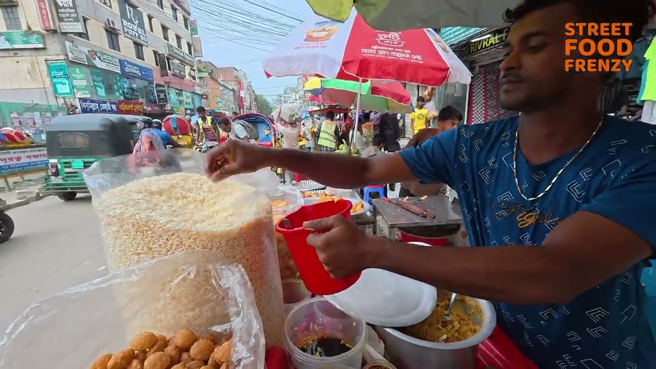 Hard Working Man Making Best Jhal Muri