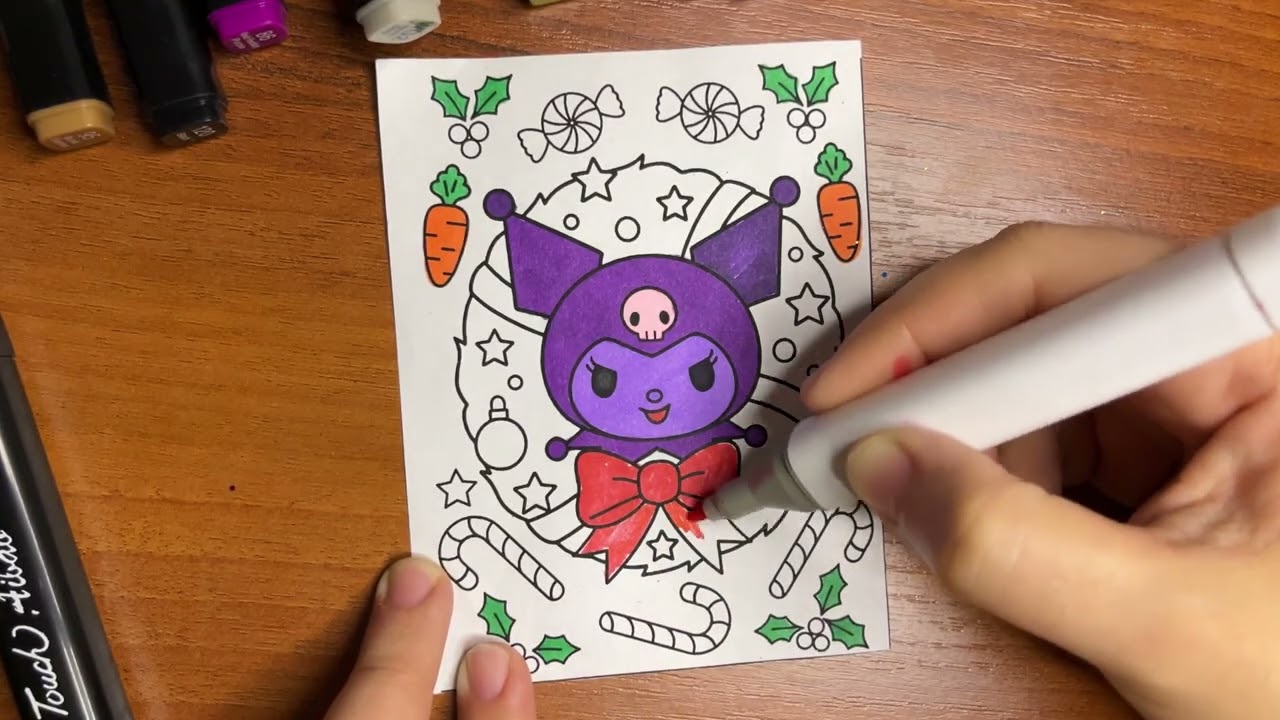 Coloring This KUROMI  Drawing Slowly | Relaxing Art
