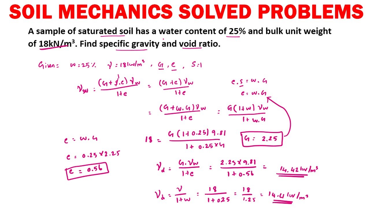 soil mechanics numerical | three phase system numerical | soil mechanics solved problem | GATE civil