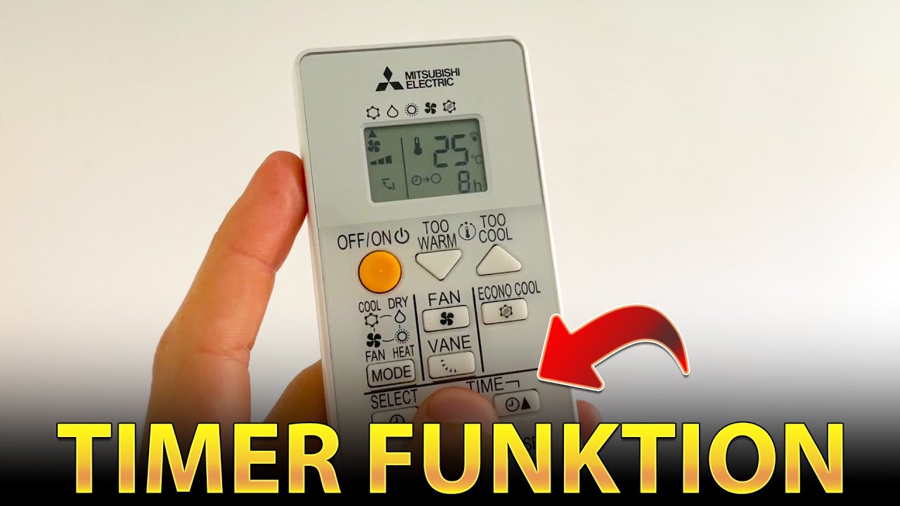 ⏰ Wie TIMERfunktion an Mitsubishi Klimaanlage bedienen?