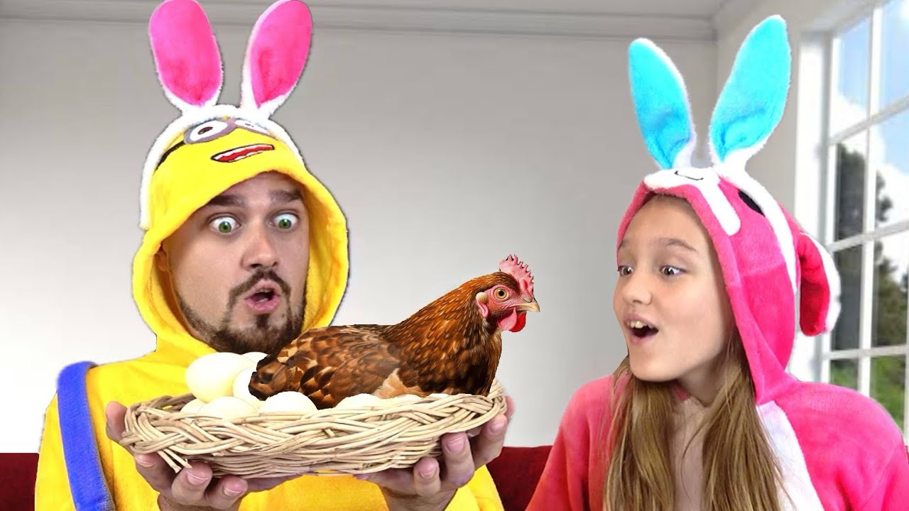 Nastya and Little Baby Dany | تحدي عيد الفصح | تعلم العد