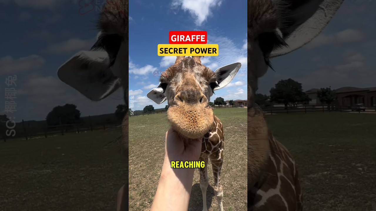 Giraffes&rsquo; Neck Power Will Blow Your Mind! 💥🦒#animals #facts #shorts