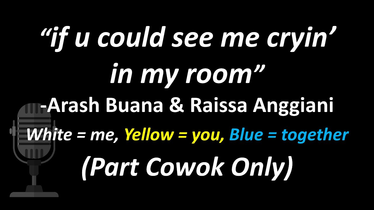 Arash Buana & Raissa Anggiani - if u could see me cryin’ in my room | Male Part Only | Sing With Me