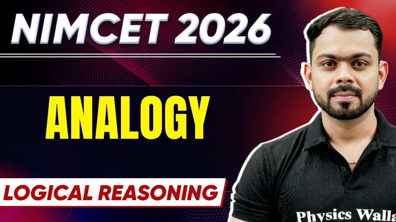 NIMCET 2026 Analogy  | Logical Reasoning | NIMCET 2026 | PW NIMCET #pwnimcet #nimcet