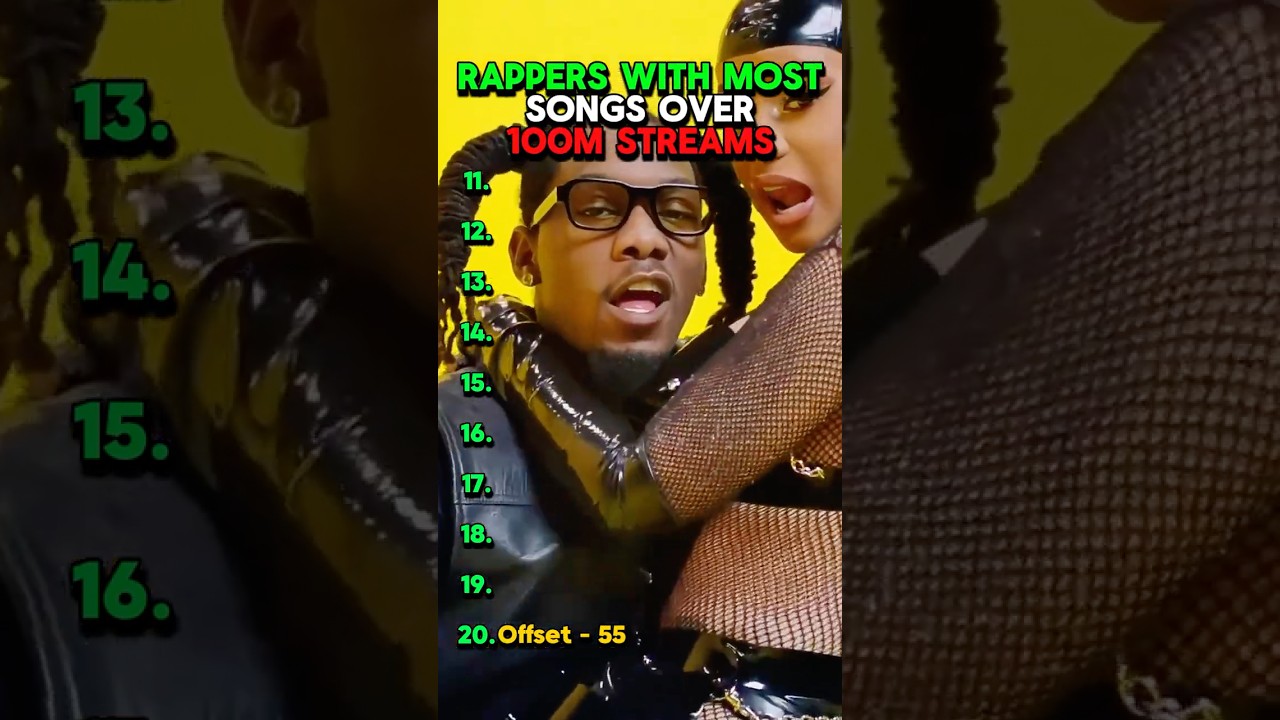 Rappers With The Most Songs Over 100 MILLION Streams