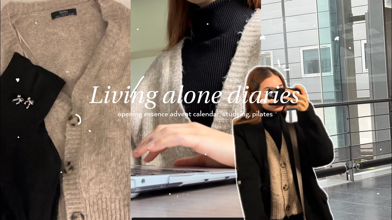 Living alone diaries #3 🤍| opening essence advent calendar, studying, Pilates, Erasmus in France