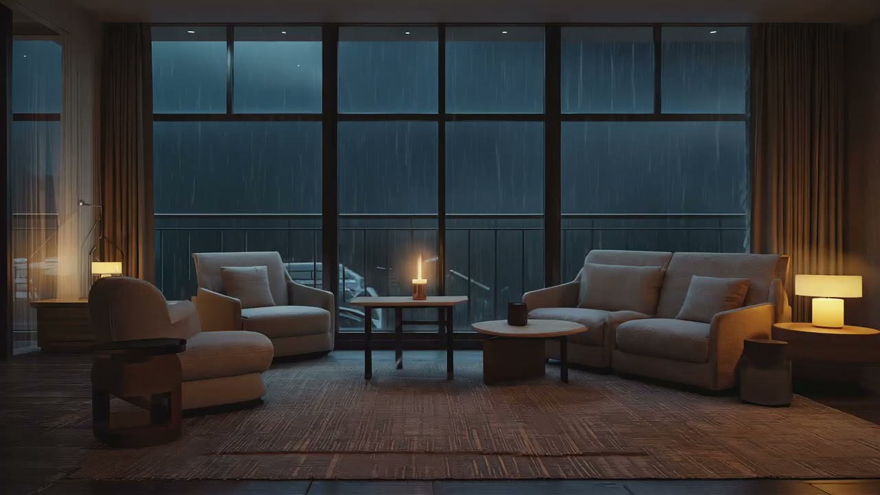 Rain on Window at Night 🌙 10 Hours | Deep Sleep & Relaxing Ambience