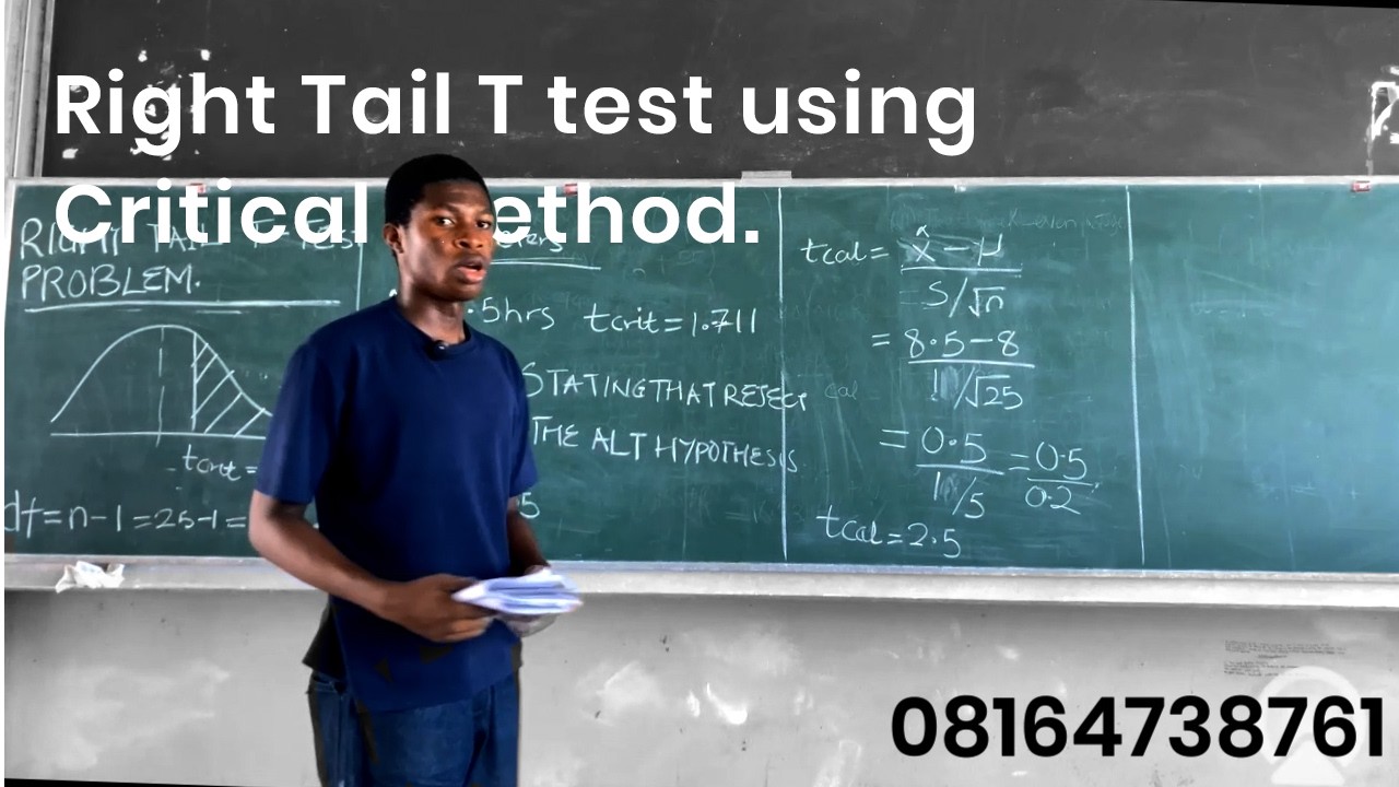 T TAIL SAMPLE PROBLEM USING CRITICAL METHOD